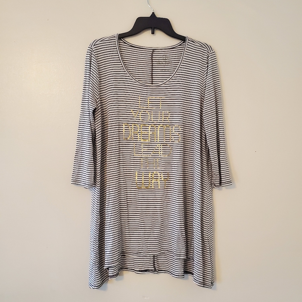 Decree Striprd Tunic Top